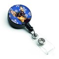 Carolines Treasures Min Pin Winter Snowflakes Holiday Retractable Badge Reel LH9290BR